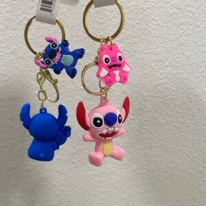 Stitch  Keychain Set - Blue and Pink